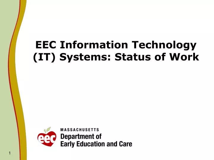eec information technology it systems status of work