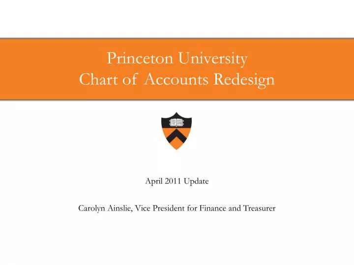 princeton university chart of accounts redesign