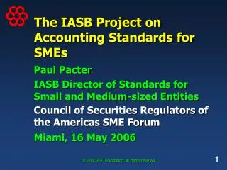 The IASB Project on Accounting Standards for SMEs