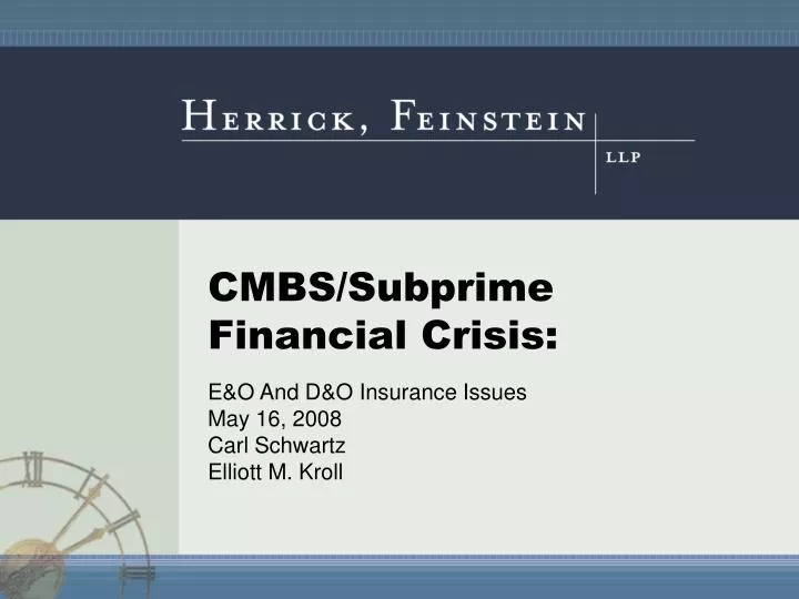 cmbs subprime financial crisis