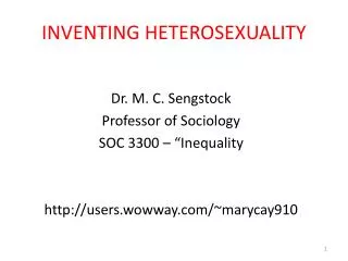 INVENTING HETEROSEXUALITY