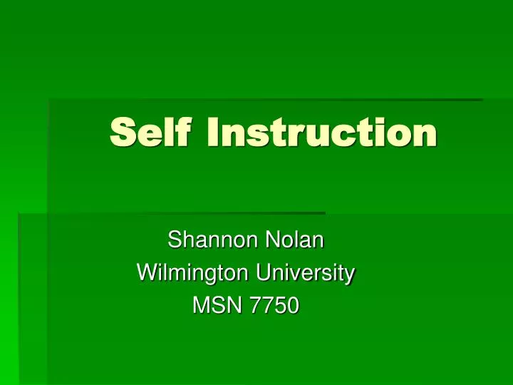 self instruction