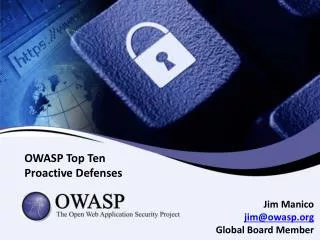 OWASP Top Ten Proactive Defenses