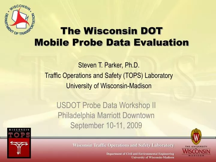 the wisconsin dot mobile probe data evaluation