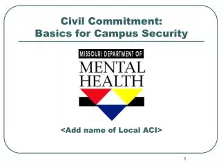 civil commitment basics for campus security