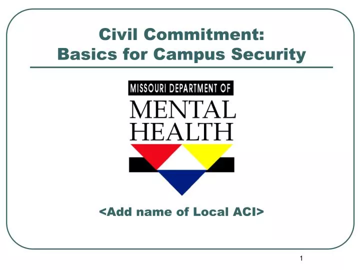 civil commitment basics for campus security