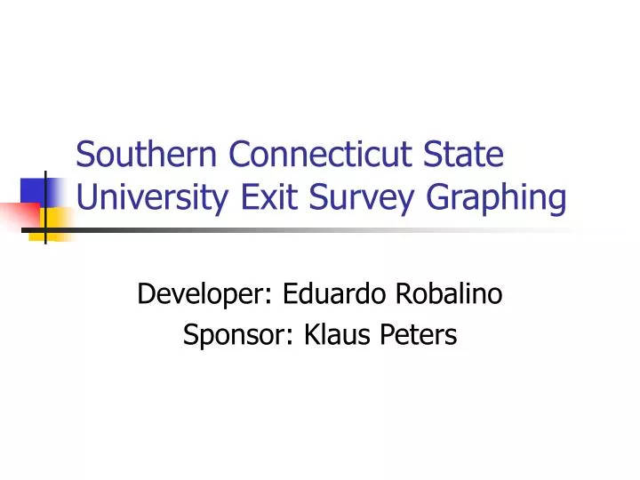 southern connecticut state university exit survey graphing