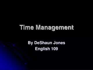 Time Management