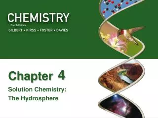Solution Chemistry: The Hydrosphere