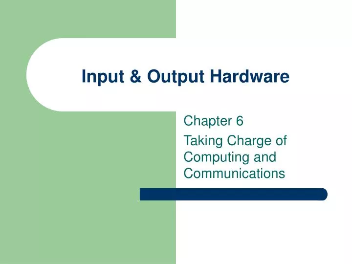 input output hardware