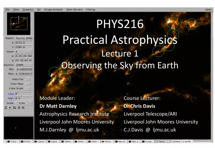 phys216 practical astrophysics lecture 1 observing the sky from earth