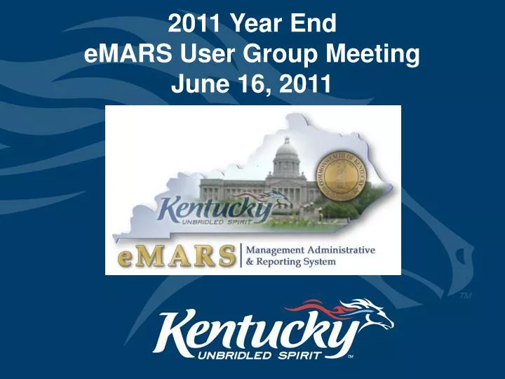 2011 year end emars user group meeting june 16 2011