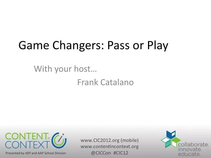 game changers pass or play