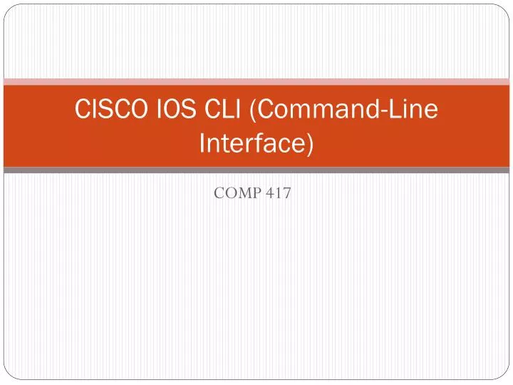 cisco ios cli command line interface