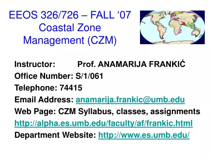 eeos 326 726 fall 07 coastal zone management czm