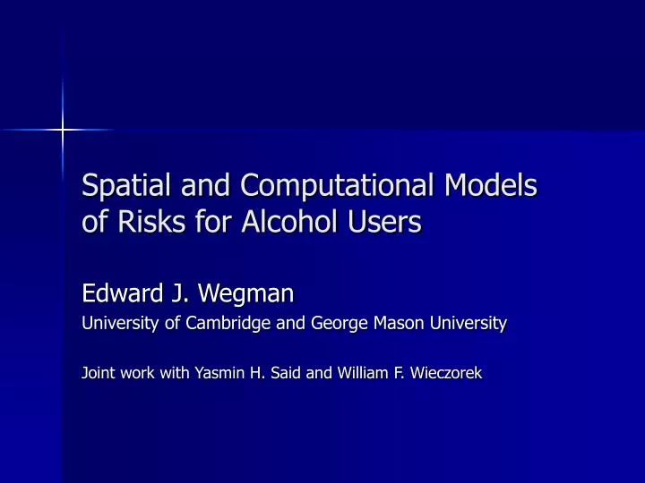 spatial and computational models of risks for alcohol users
