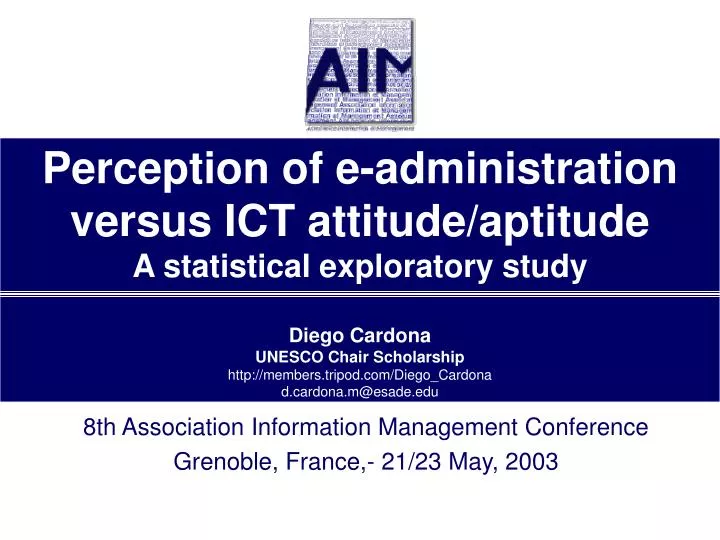 8th association information management conference grenoble france 21 23 may 2003
