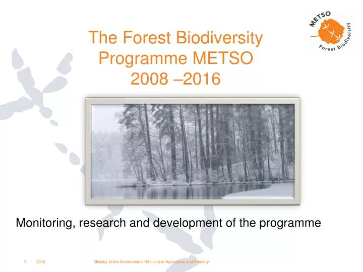 the forest biodiversity programme metso 2008 2016