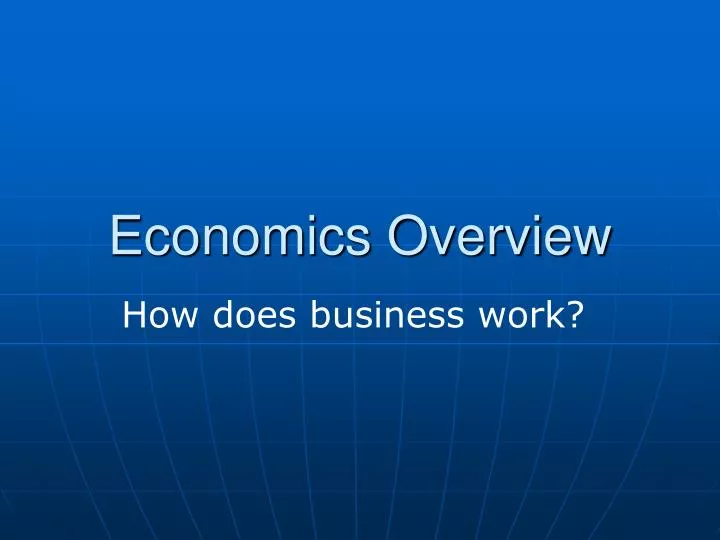 economics overview
