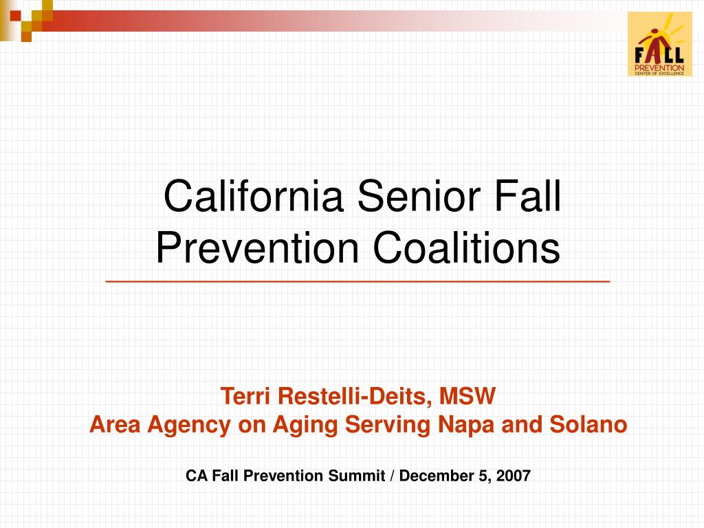 PPT - California Senior Fall Prevention Coalitions PowerPoint ...