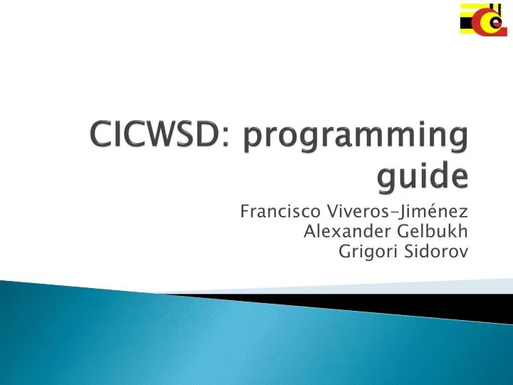 cicwsd programming guide