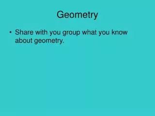 Geometry