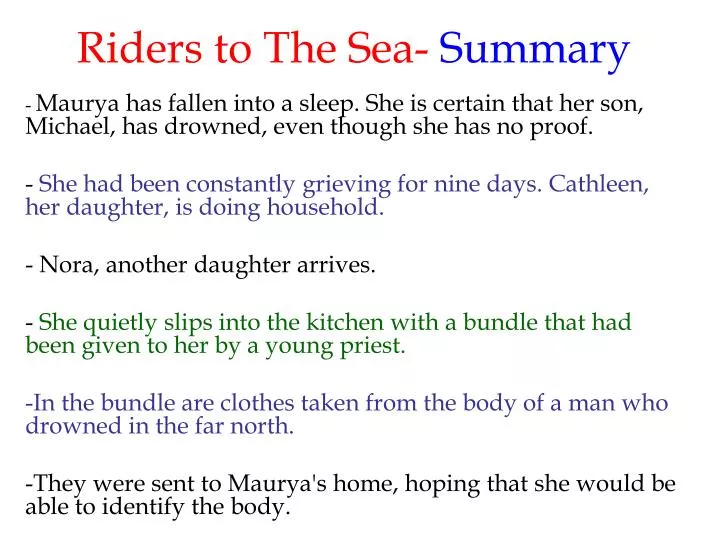 riders to the sea summary
