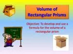 Volume of Rectangular Prisms - slide 1