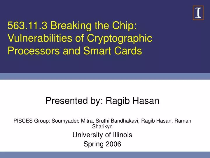 563 11 3 breaking the chip vulnerabilities of cryptographic processors and smart cards