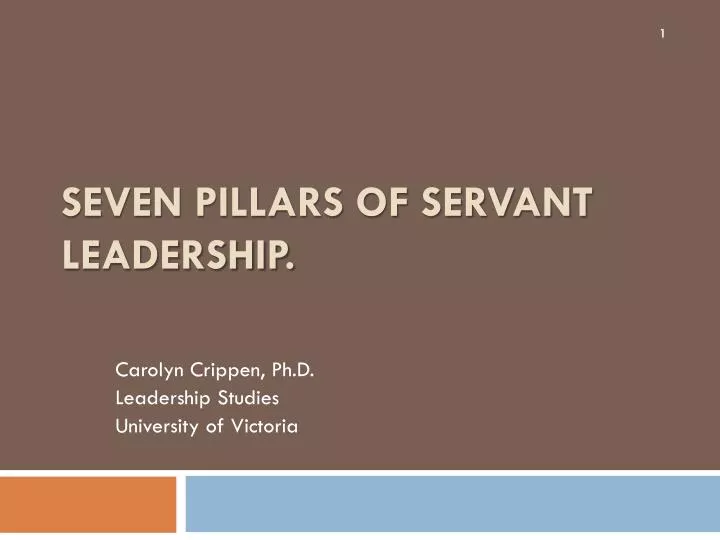 seven pillars of servant leadership