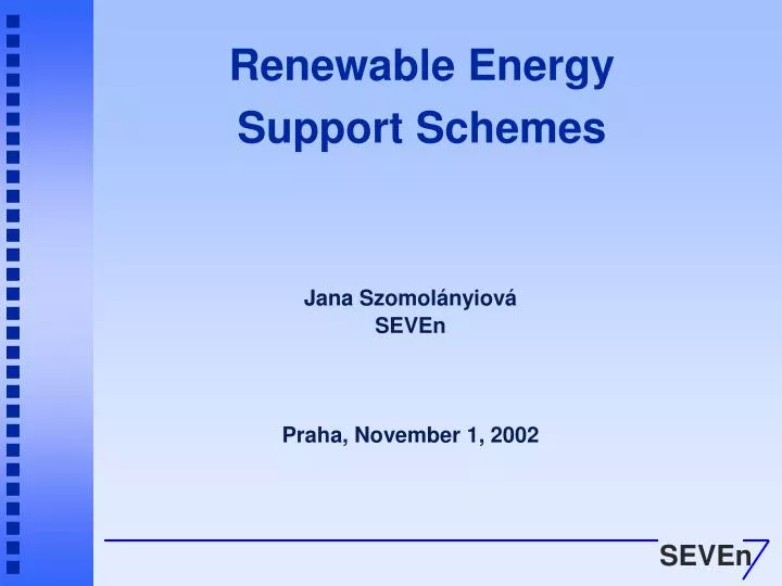 renewable energy support schemes
