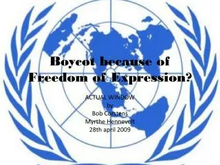 Boycot because of Freedom of Expression?