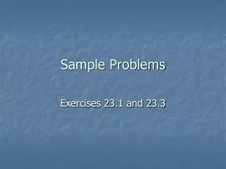 sample problems