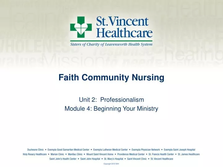 faith community nursing