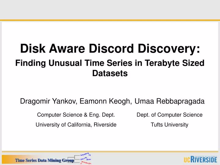 disk aware discord discovery finding unusual time series in terabyte sized datasets