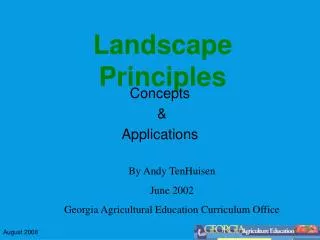 Landscape Principles