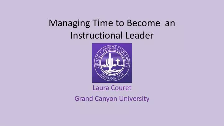 managing time to become an instructional leader