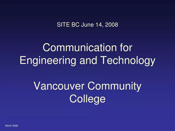 site bc june 14 2008 communication for engineering and technology vancouver community college