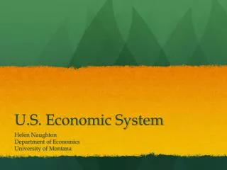 U.S. Economic System