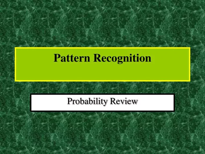 pattern recognition