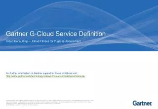 Gartner G-Cloud Service Definition