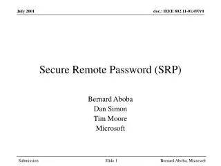 Secure Remote Password (SRP)