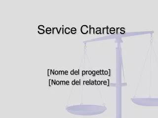 Service Charters