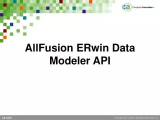 AllFusion ERwin Data Modeler API