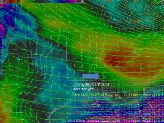 Strong thunderstorms Here tonight