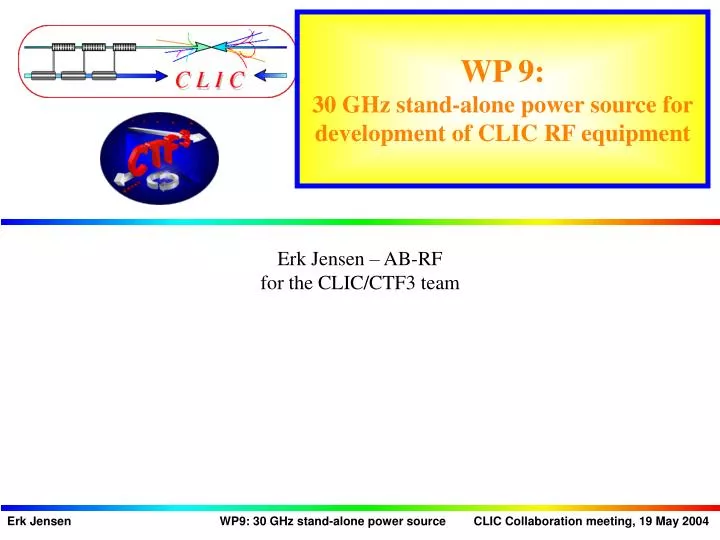 wp 9 30 ghz stand alone power source for development of clic rf equipment
