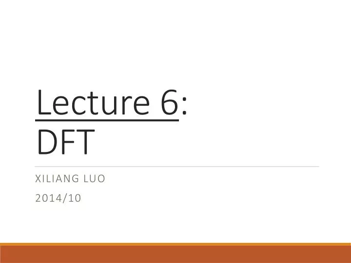 lecture 6 dft