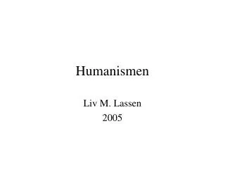 humanismen