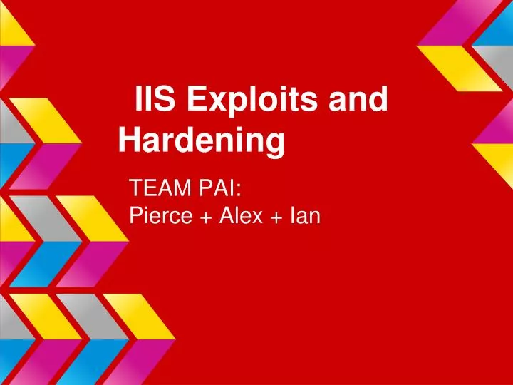iis exploits and hardening