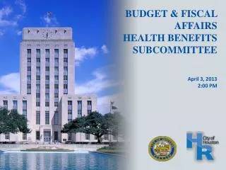 BUDGET &amp; FISCAL AFFAIRS HEALTH BENEFITS SUBCOMMITTEE